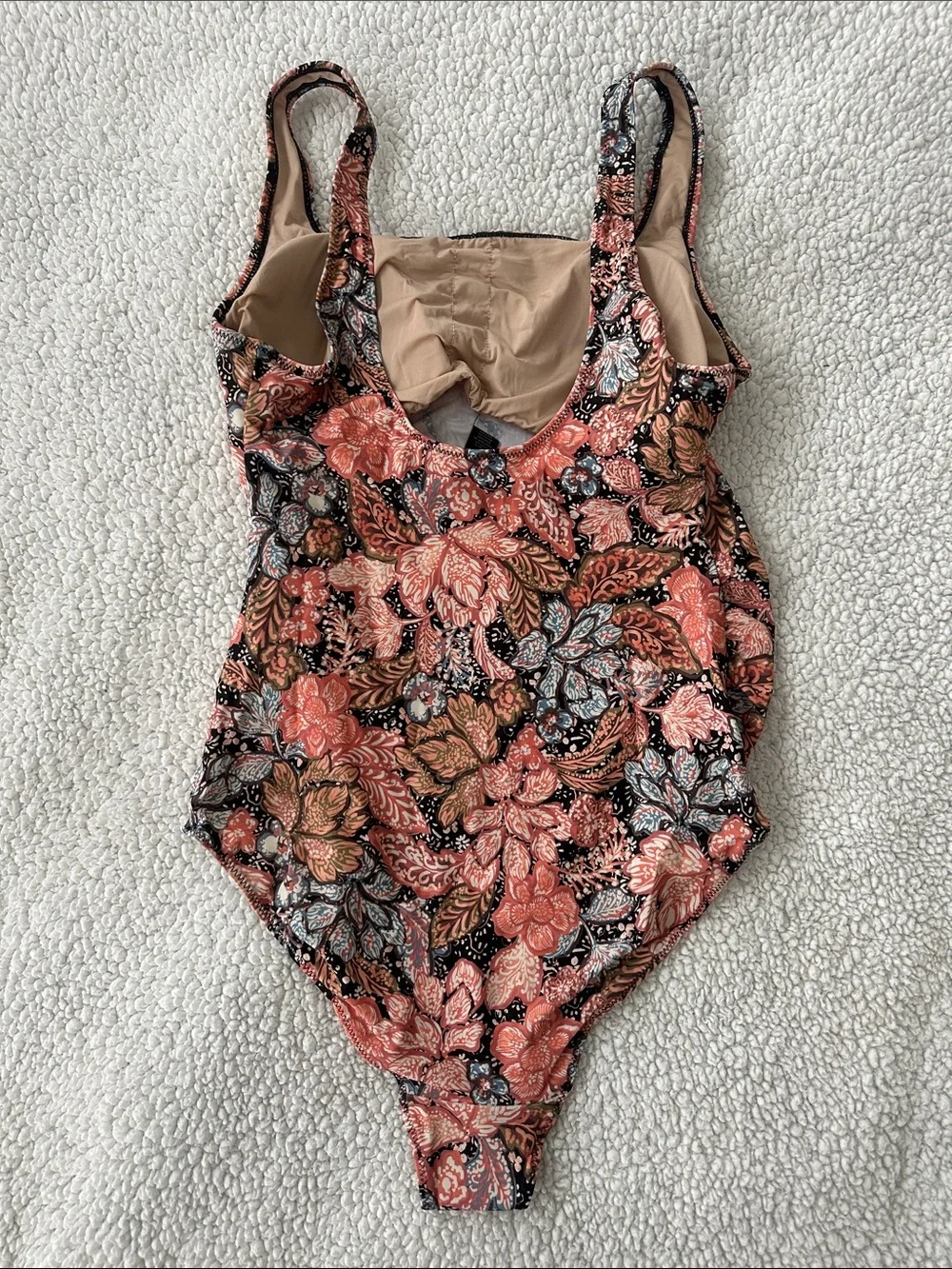A Pea in the Pod Square Neck One Piece Maternity Swimsuit Floral Size M NWT - Picture 2 of 8